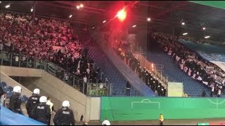 Hansa Fans präsentieren HerthaFahne Hansa Rostock  Hertha BSC Berlin  DFB Pokal [upl. by Jobey570]