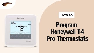 How to Program Honeywell T4 Pro thermostats [upl. by Aneekal]