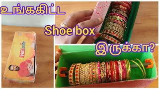 Bangle organizer from shoe box zero cost organizerbangleorganizer crafts bestoutofwaste diy [upl. by Nottnerb456]