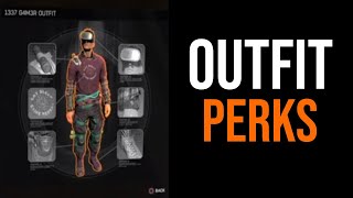 Dying Light Game DLC Outfit Perks When Wearing Them [upl. by Alilahk]