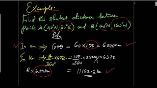 LATITUDES AND LONGITUDES  SHORTEST DISTANCE [upl. by Axe]