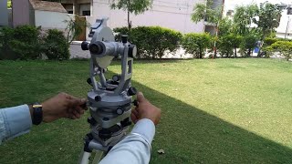 Part1 Theodolite Surveying In Hindi Parts of Theodolite Varnier scale [upl. by Zelazny555]