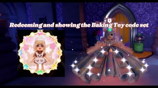 Redeeming and showing the Baking Class Toy code set Royale High [upl. by Naillimxam229]