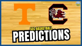 Tennessee vs South Carolina PREDICTION  2024 SEC Basketball Predictions [upl. by Nnairet500]