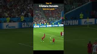 Lionel Messi vs Cristiano Ronaldo  Top 10 Free Kick Goals shorts [upl. by Center221]