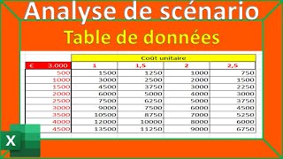 Analyse de la sensibilité avec les Table de données [upl. by Aninat]