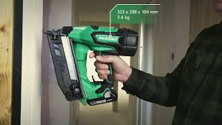 HiKOKI NT1865DADMB Cordless Finish Nailer for consistent nailing performance [upl. by Oiralednac908]