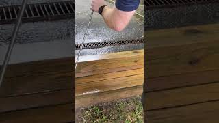 Power Washing Wood Steps asmr satisfying satisfyingpressurewashing pressurewashing [upl. by Irrot]