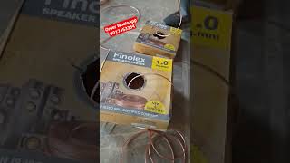 finolex speaker wire 1mm 2core ytshorts shorts wire [upl. by Serles]