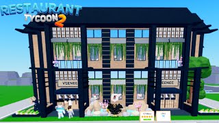 Restaurant Tycoon 2  Japanese Restaurant  Speed Build  Design 65 [upl. by Shushan]