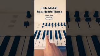 Hala Madrid Theme  Piano Easy Tutorial For beginners shortvideo piano easy pianotutorial [upl. by Ennasirk]