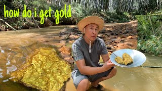 I was lucky to find gold in this stream and found a lot of gold [upl. by Okikuy290]