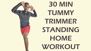 30 Minute LowImpact Standing Home Workout to Trim Your Tummy [upl. by Amling]