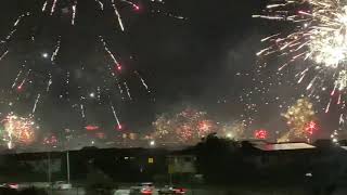 Wow Fireworks on NYE in Waipahu Hawaii 2021 COVID 19 didn’t stop the Aloha Spirit 🤙🏼 [upl. by Rainger]