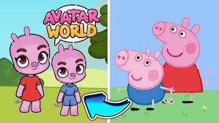 PEPPA PIG in AVATAR WORLD  Daddy Losses His Glasses  PAZU [upl. by Brannon]