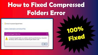 How to fixed Extract Compressed Zipped Folders Error in Hindi gyansection folder pctips [upl. by Chafee]