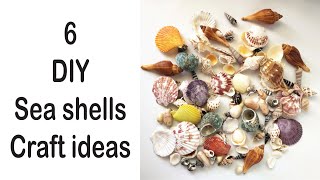 6 DIY SEA SHELL Craft Ideas  Sea shell Crafts  CraftStack [upl. by Littell]