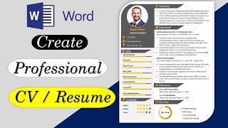 How to Create Professional Resume in 10 Minutes  Awesome Resume in MS Word [upl. by Ulda]