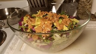 Crunchy Cabbage Salad With Spicy Peanut Dressing  Vegetarian [upl. by Enialed]