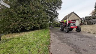 Meeting some old tractors on a ride [upl. by Hanima]