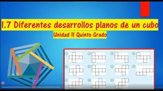 17 DIFERENTES DESARROLLOS PLANOS DE UN CUBO  UNIDAD 11  Quinto Grado [upl. by Timothea]