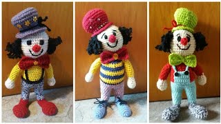 Amigurumi • Meine gehäkelten Clowns  Julebuergerfee [upl. by Eesak409]