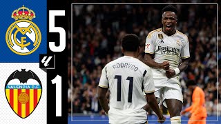 Real Madrid 51 Valencia  HIGHLIGHTS  LaLiga 202324 [upl. by Dweck312]