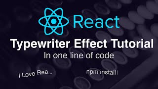 React Typewriter Effect In one line of code [upl. by Sinnelg553]