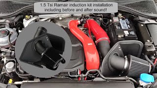 15 Tsi Ramair Induction Kit Installation and BeforeAfter Sound [upl. by Adia]