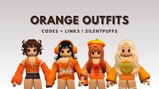 10 ORANGE ROBLOX OUTFITS WITH CODES FOR BLOXBURG BERRY AVENUE BROOKHAVEN ETC [upl. by Acirrehs]