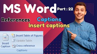 MS Word captions l captions insert caption insert table of figures update table cross reference [upl. by Eiramnerual]