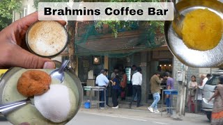 Brahmins Coffee Bar STARTED in 1965 Bangalore Breakfast Idli Vada Kesari Baath  Street Food India [upl. by Elletsirk]