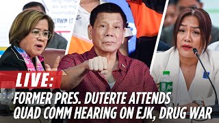 LIVE House resumes quad comm hearing on EJK Duterte drug war  November 13 [upl. by Musser769]