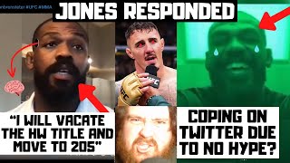 Jon Jones RESPONDED quotI Will Vacate My Titlequot DUCKING Aspinall Again amp PANICKING Before UFC 309 [upl. by Gninnahc]