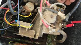 electric golf cart simple Motor and controller bypass key hotwire direct wire bench test [upl. by Alejna84]