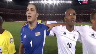 Libya National Anthem in African Cup of Nations 2012 against Equatorial Guinea [upl. by Udella581]