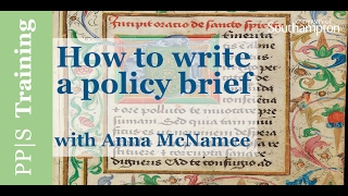 PolicyTraining  How to write a policy brief [upl. by Nap]