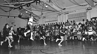 17 year old Wilt Chamberlain CATCHES a shot and runs the fast break [upl. by Wester]