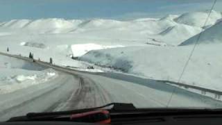 Winter Driving the Dempster Highway Northwest Territories Wright Pass Richardson Mountains part 2 [upl. by Ytsirhk161]