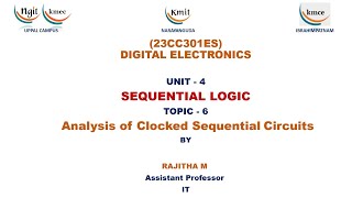 UNIT  4Analysis of Clocked Sequential Circuits [upl. by Neetsuj593]