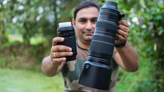 Nikon 200500 F56 vs 70300 AFP telephoto lens comparison and detailed review [upl. by Yatzeck]