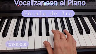 Como vocalizar con el piano Explicación de la escala de 3ra [upl. by Erdnoed774]