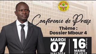 Conférence de presse Dr Babacar Diop maire de Thiès révélations sur le dosssier Mbour 4 [upl. by Winchester]