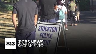 Recruits attend Stockton police recruitment event [upl. by Norre757]