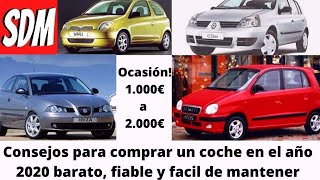 Tops Coches Usados de 1000€ y 2000€ ¡Consejos para saber cual comprar  Somos de Motor [upl. by Roydd35]