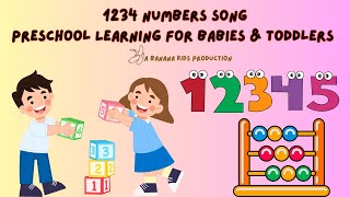 1234 Numbers Song Preschool Learning for Babies amp Toddlers  nurseryrhyme 1234learning 12345 [upl. by Gwynne]