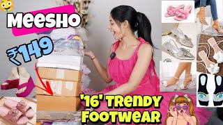 Meesho Trendy Footwear😍Starting at ₹149 only🥵🤯16 Trendy Footwears🤩 meesho footwear meeshohaul [upl. by Wyatan5]