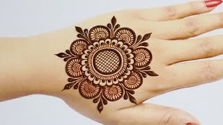 Easy Stylish Gol tikki Mehndi designs Simple Mehandi design Mehandi ka design Latest Mehndi design [upl. by Pomfrey]