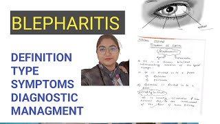 Blepharitis notes Definition cause symptom treatment Medical Surgical Nursing [upl. by Asillam]