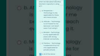 Answer Key in Retooling of Teachers Capacity in Using ICT amp Emerging Technologies [upl. by Michael115]